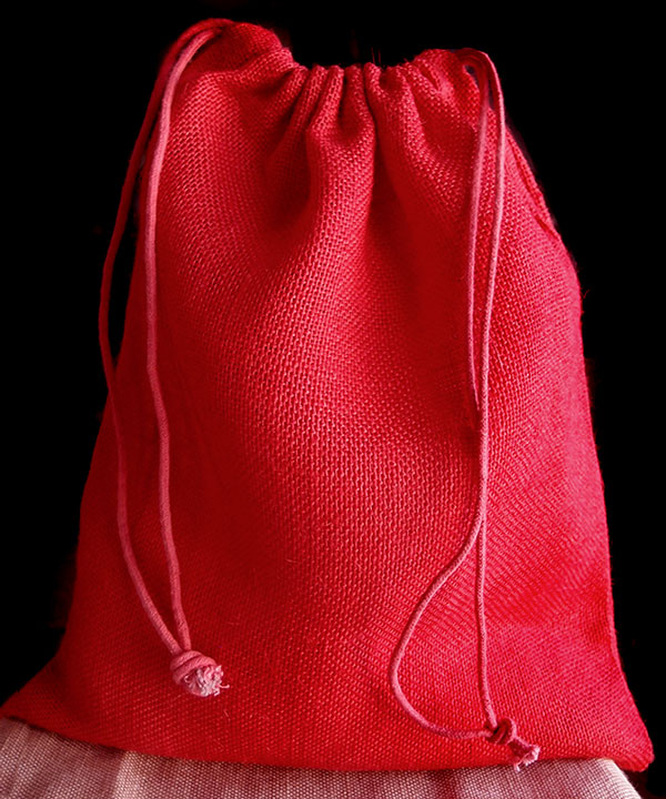 Red Burlap Bags 12" x 14 - (10 Pack)