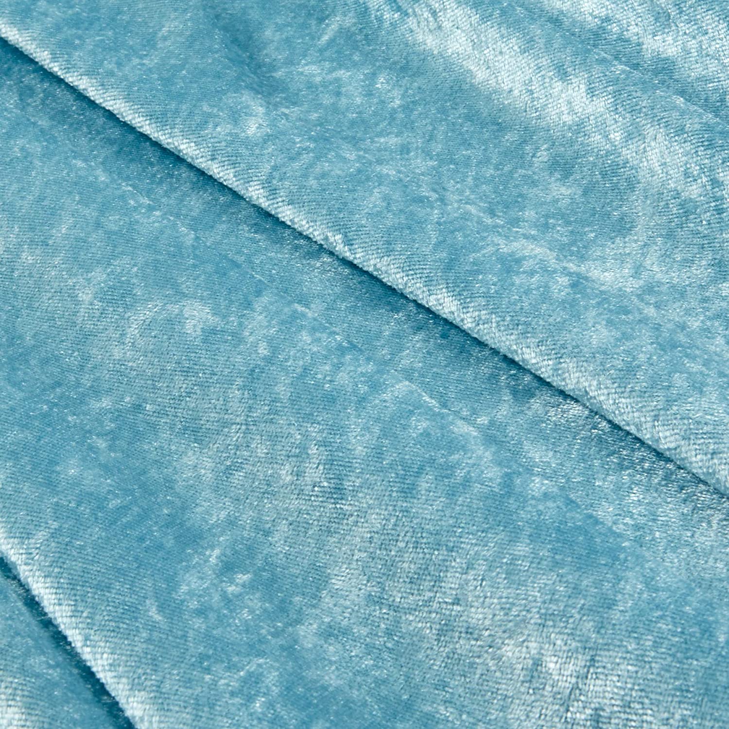 58" Baby Blue Stretch Velour Fabric - By The Yard