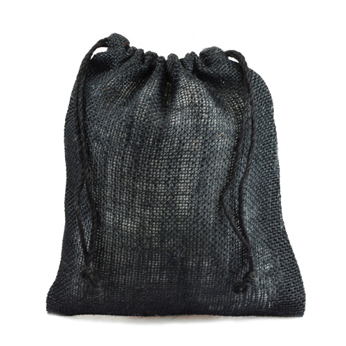 12" x 14" Black Jute Bags - 10 Pack