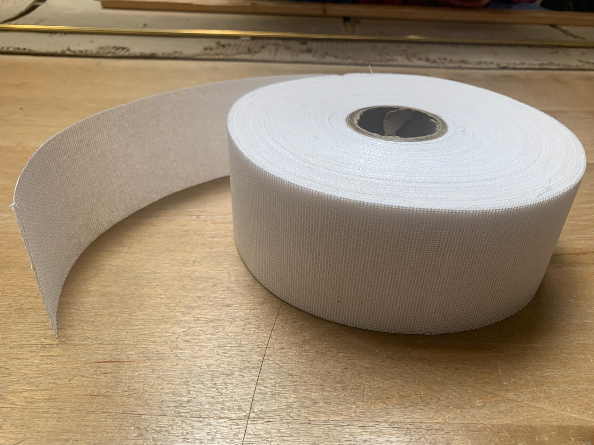 3" Wide Buckram Fabric By The Yard - White 100% Cotton