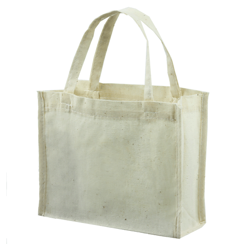 Muslin Tote Bags 7" x 6" x 2-3/4" (6 pack) 100% Cotton - Click Image to Close