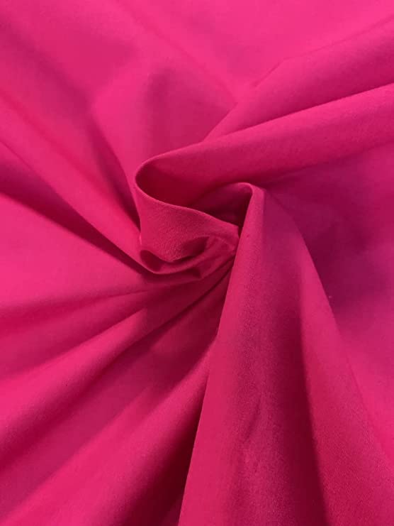 58/60" Fuchsia Broadcloth Fabric By The Yard