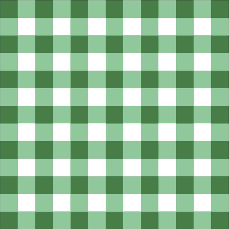 54" Green Chex Gingham Vinyl with Felt Back - By The Yard