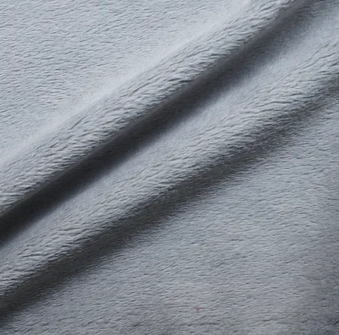 58/60" Grey Minky Fabric By The Yard