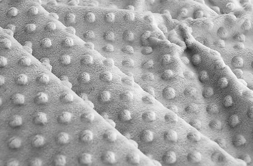 58/60" Grey Minky Dot Fabric By The Yard