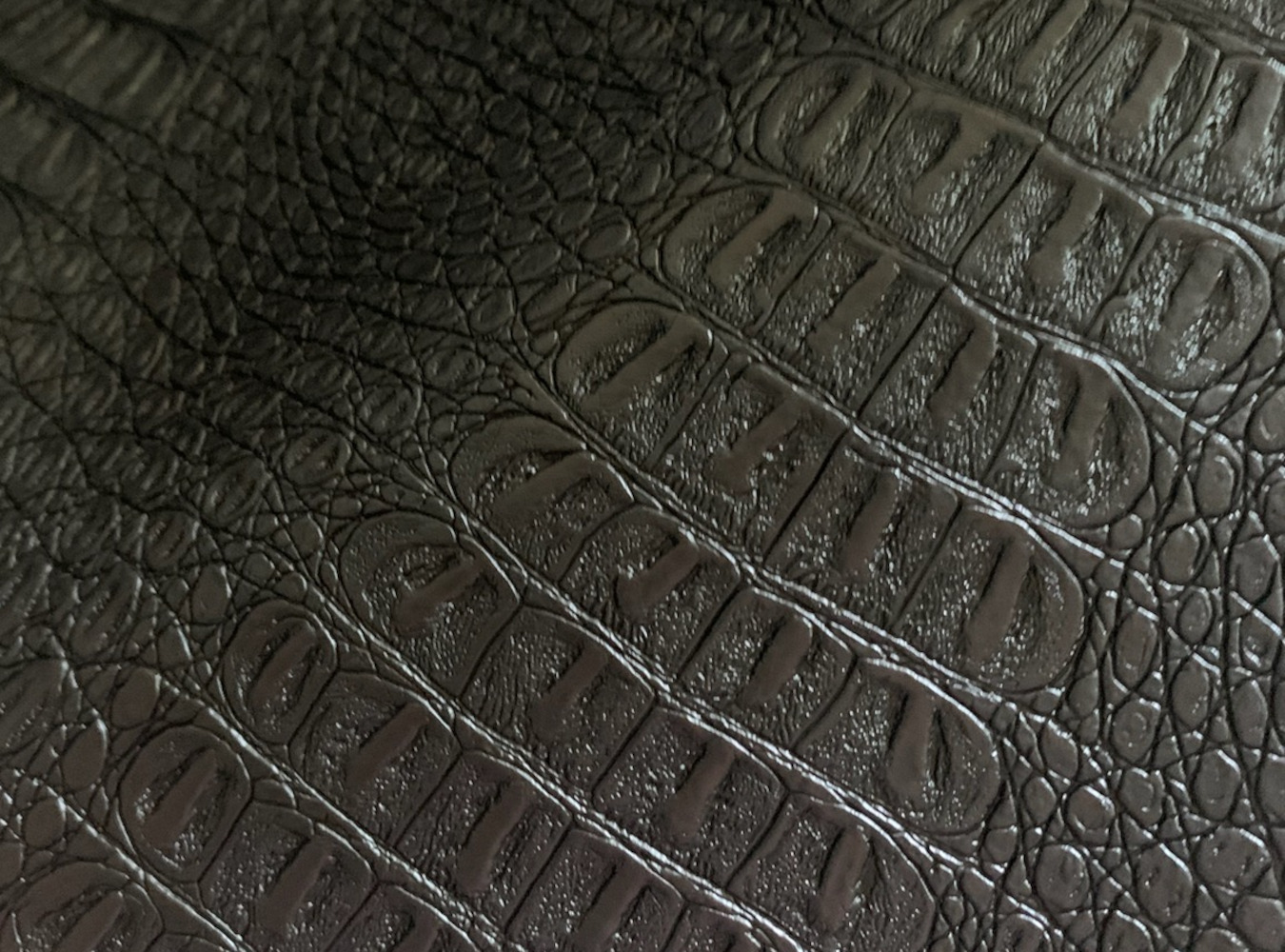 54" Brown/Black Gator Faux Leather Fabric - By The Yard
