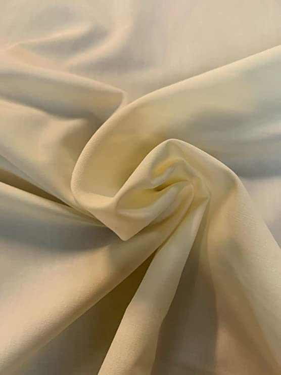 58/60" Ivory Broadcloth Fabric By The Yard - Click Image to Close