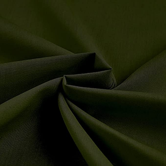 58/60" Olive Broadcloth Fabric - Per Yard