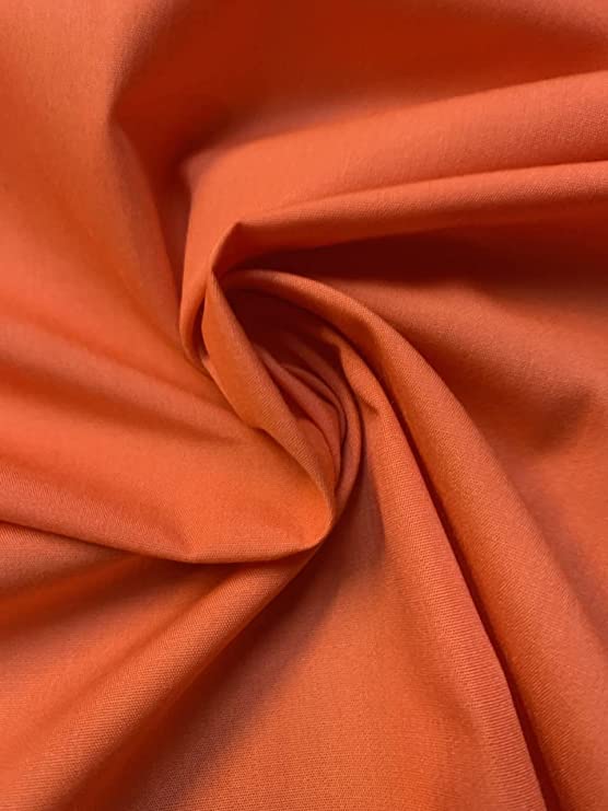 58/60" Orange Broadcloth By The Yard