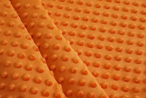 58/60" Orange Minky Dot Fabric By The Yard