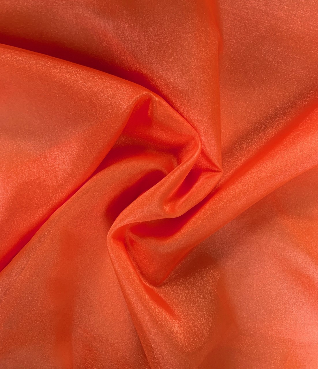 45" Orange Sparkle Organza Fabric 100% Nylon BTY Made In Japan