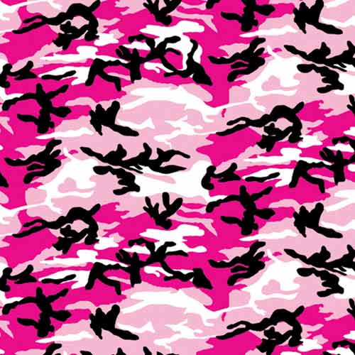 Pink Camo Bandana 22" x 22" Made In USA