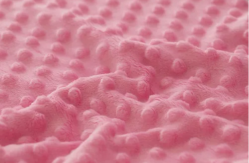 58/60" Pink Minky Dot Fabric By The Yard