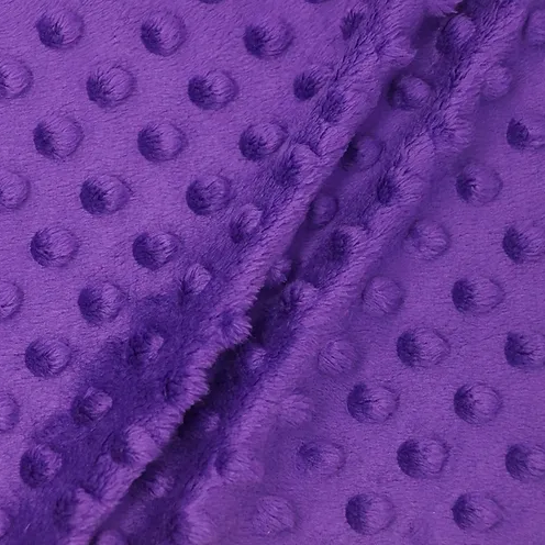 58/60" Purple Minky Dot Fabric By The Yard