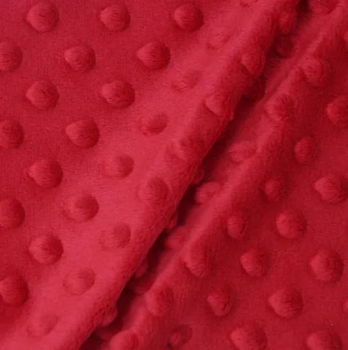 58/60" Red Minky Dot Fabric By The Yard