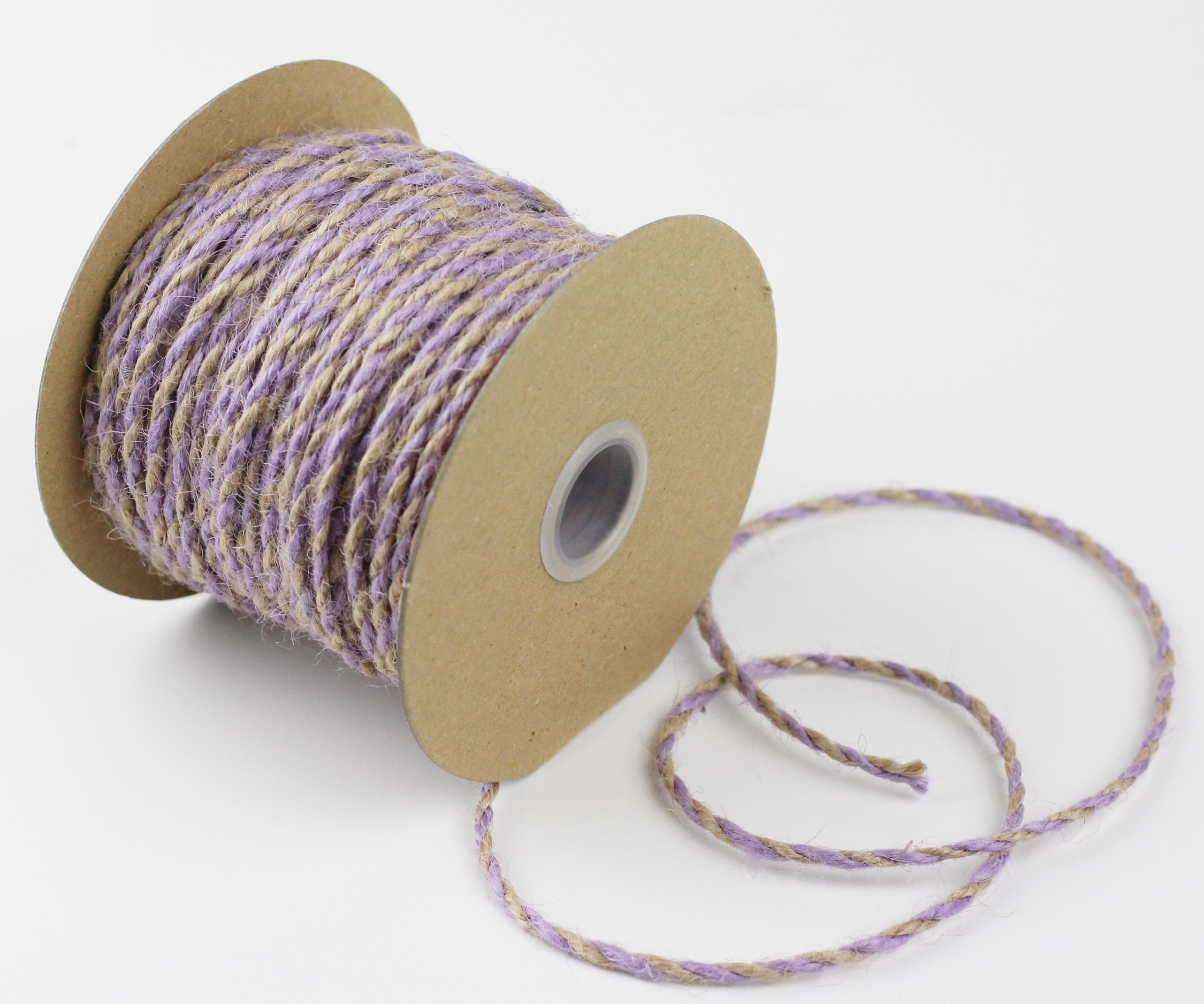 2.5 mm Lavender/Natural Jute Twine -50 Yards - Click Image to Close