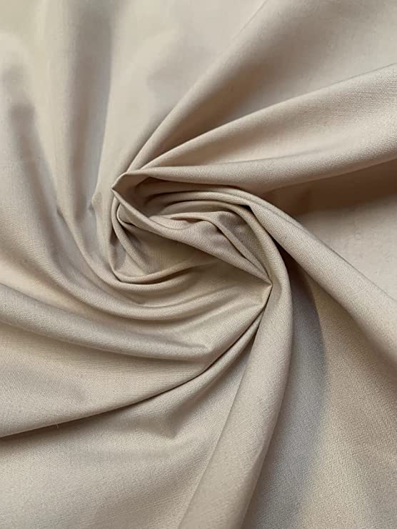 58/60" Tan Broadcloth Fabric By The Yard - Click Image to Close