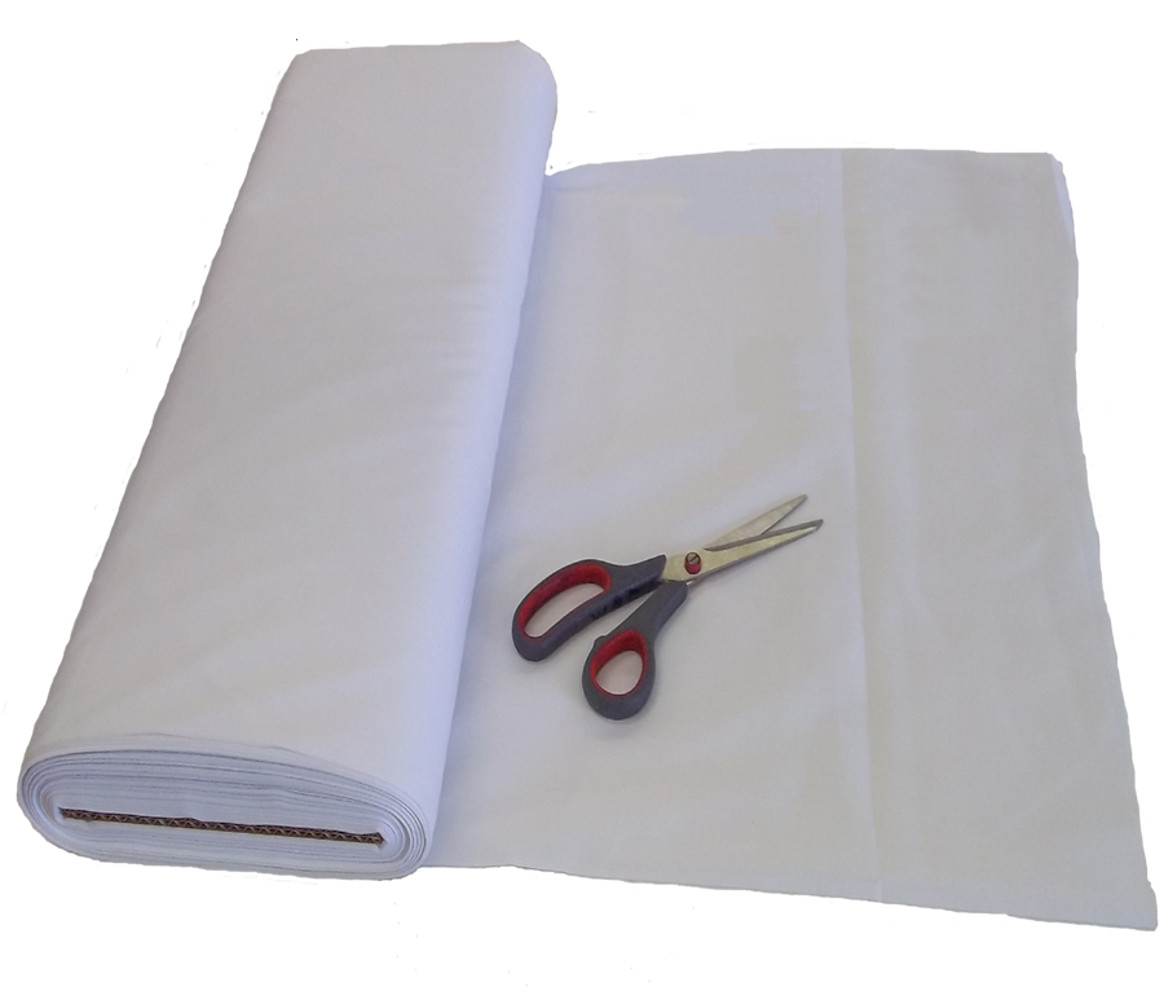 58/60" White Broadcloth Fabric - Per Yard - Click Image to Close
