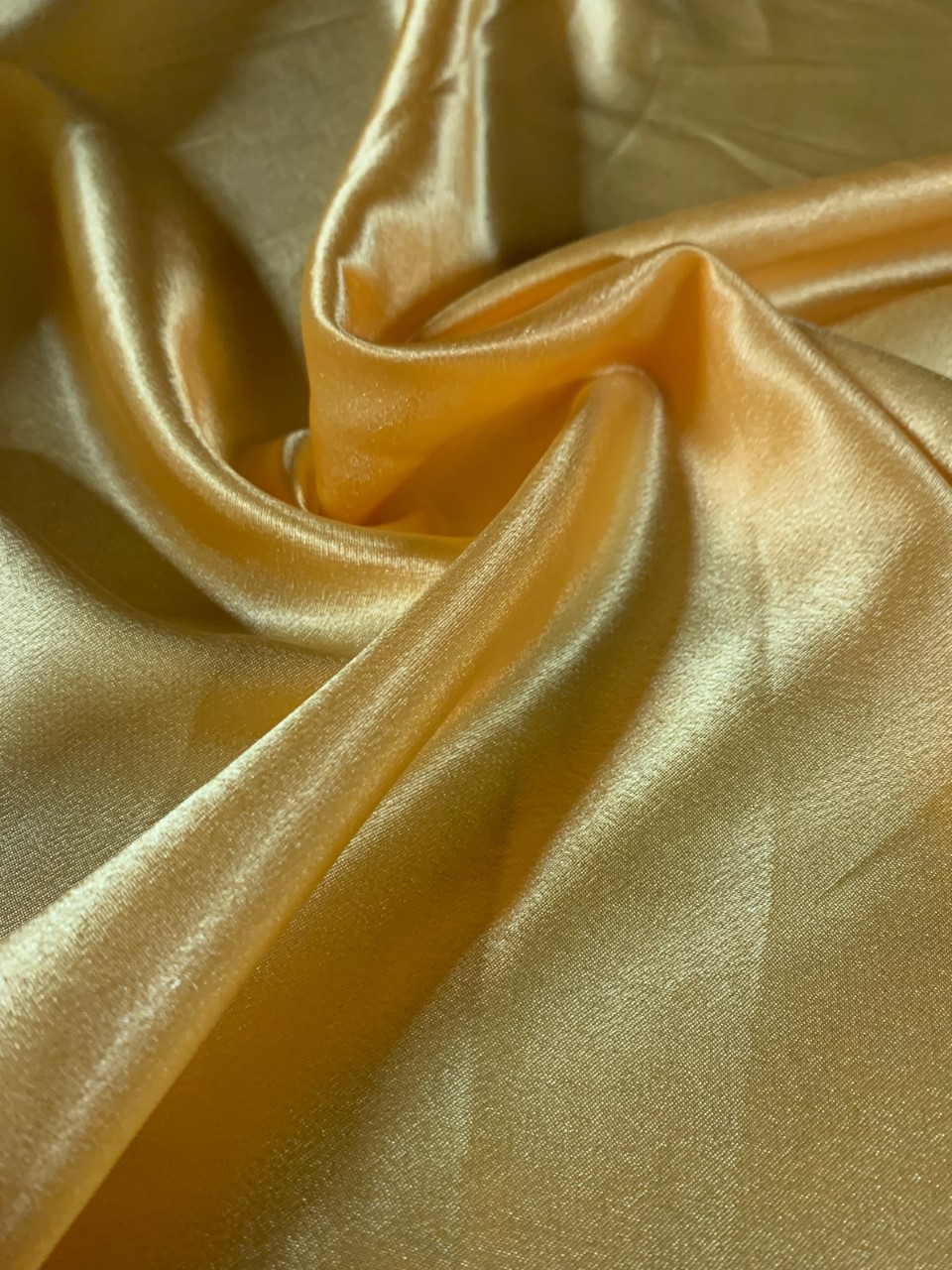 58/60 Yellow Crepe Back Satin Fabric Per Yard - 100% Polyester