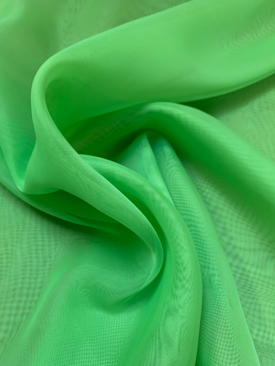 118" Apple Green Voile Fabric By The Yard