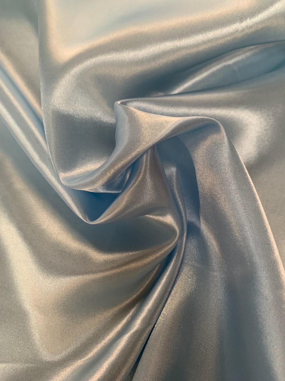58/60" Baby Blue Charmeuse Satin Fabric By The Yard