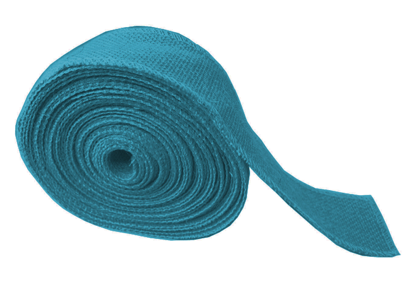 2" Turquoise Burlap Ribbon - 10 Yards (Serged) Made In USA