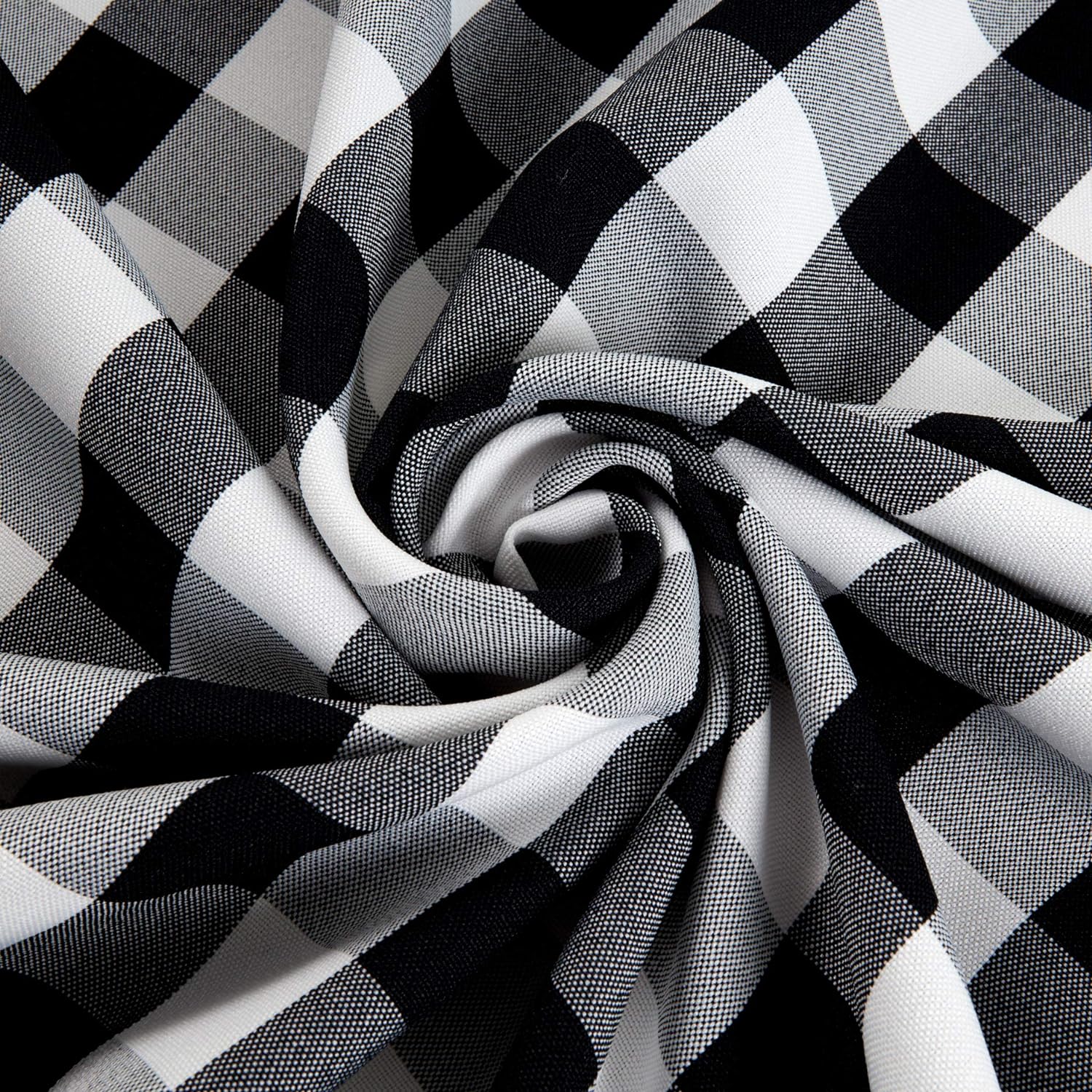 60" Black Gingham 1" Check Fabric 100 Yard Roll (Free Shipping) - Click Image to Close