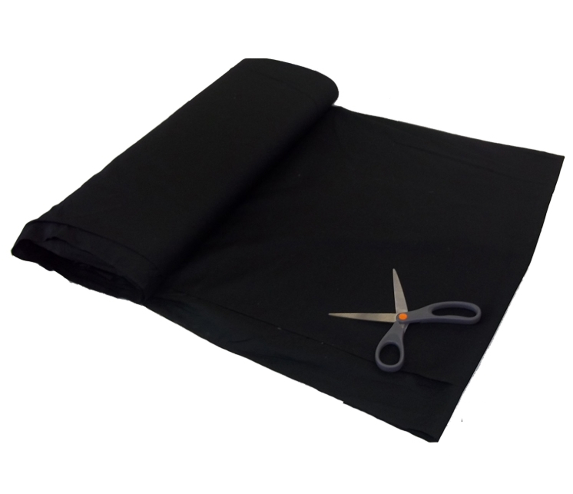 Black Broadcloth Fabric 45" - Per Yard - Click Image to Close