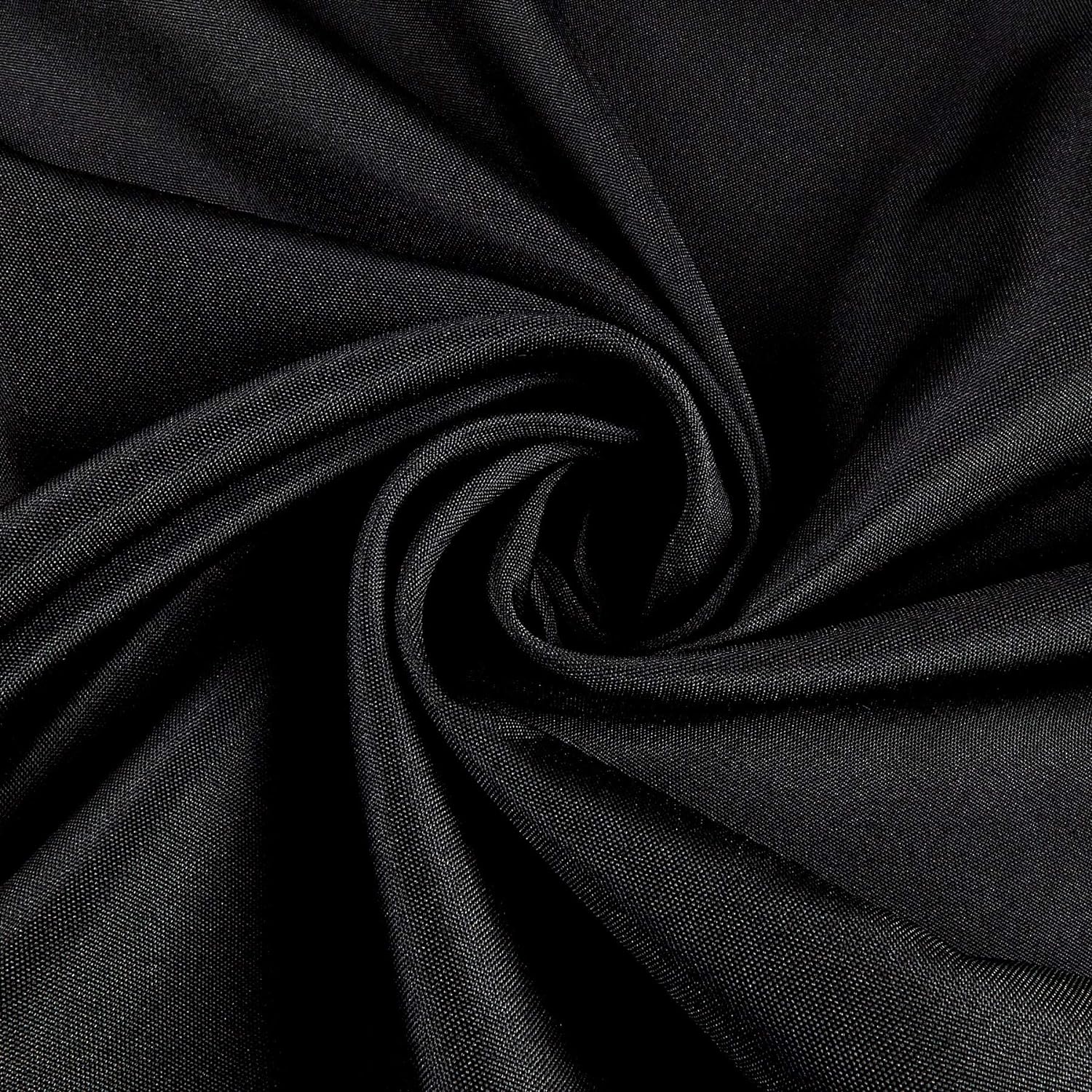 60" Black Poplin Fabric - 120 yard roll (Free Shipping)