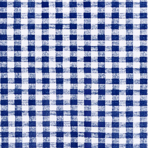 54" Blue Gingham Vinyl with Felt Back - By The Yard - Click Image to Close