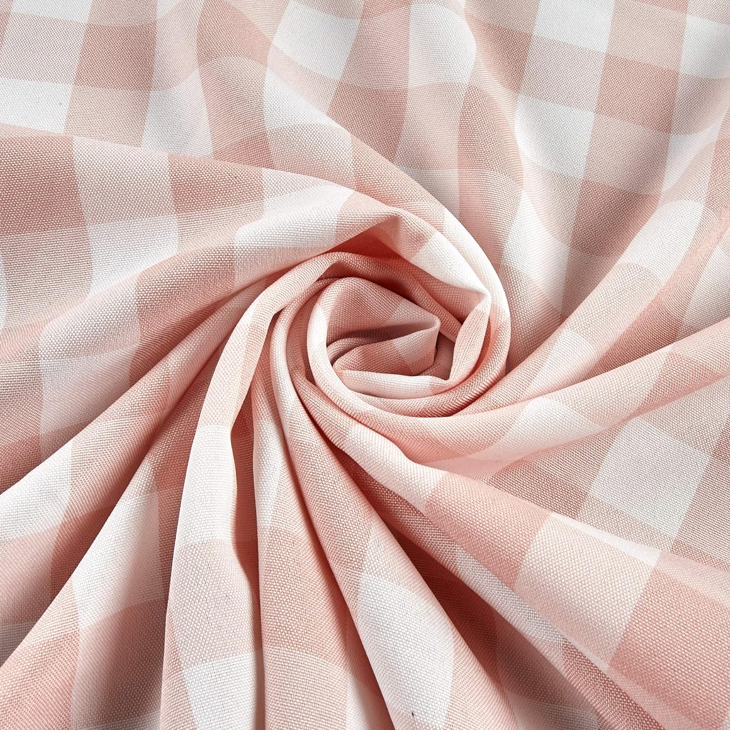 60" Blush Gingham 1" Check Fabric 100 Yard Roll (Free Shipping) - Click Image to Close