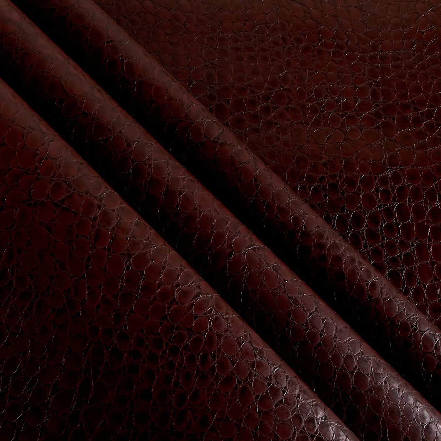 54" Brown Crocco Faux Leather Fabric - By The Yard - Click Image to Close