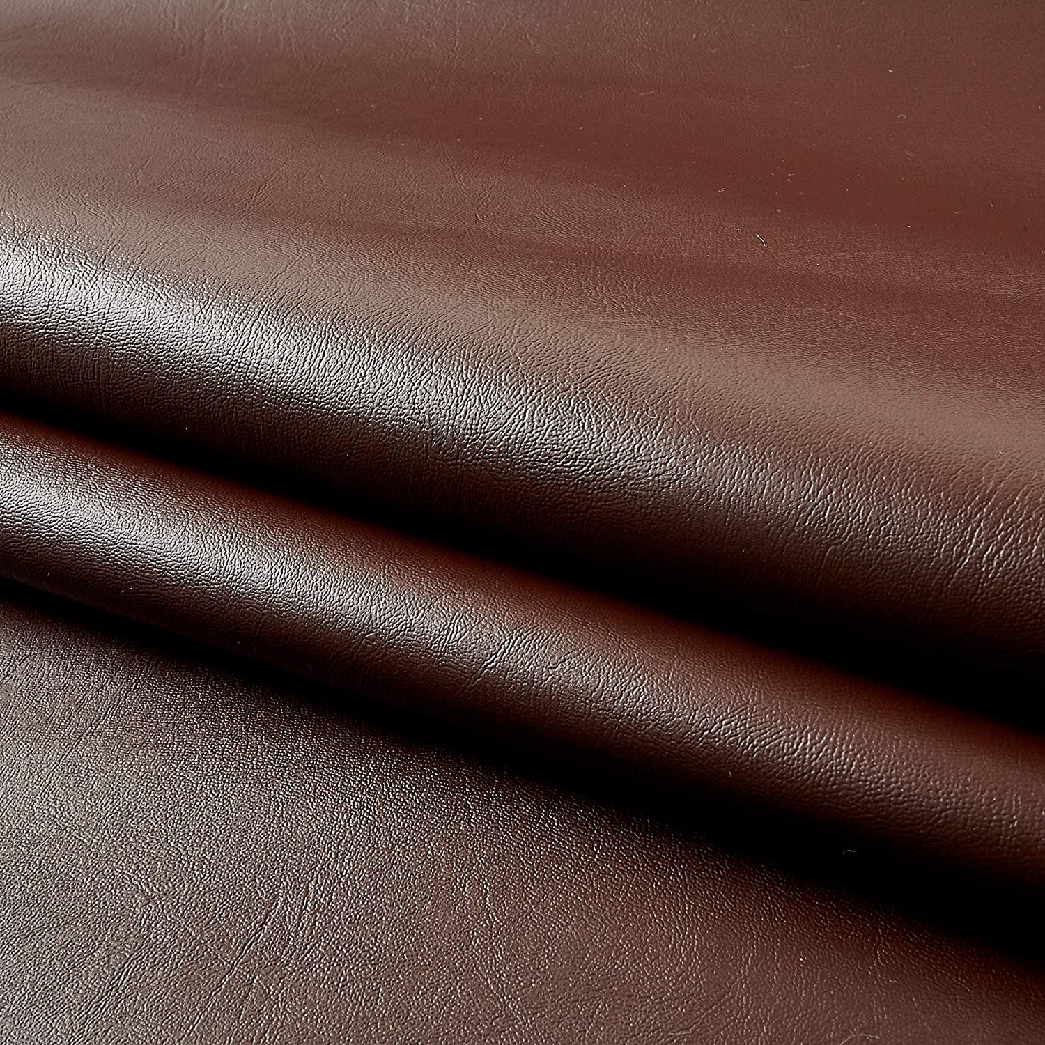 54" Brown Leather-like Upholstery Vinyl - Per Yard