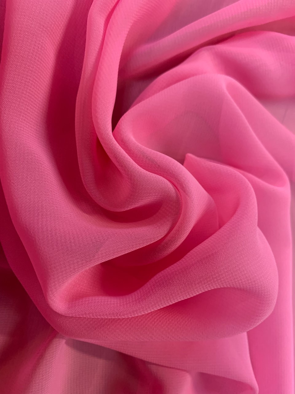 58" Bubblegum Chiffon Fabric By The Yard - Polyester
