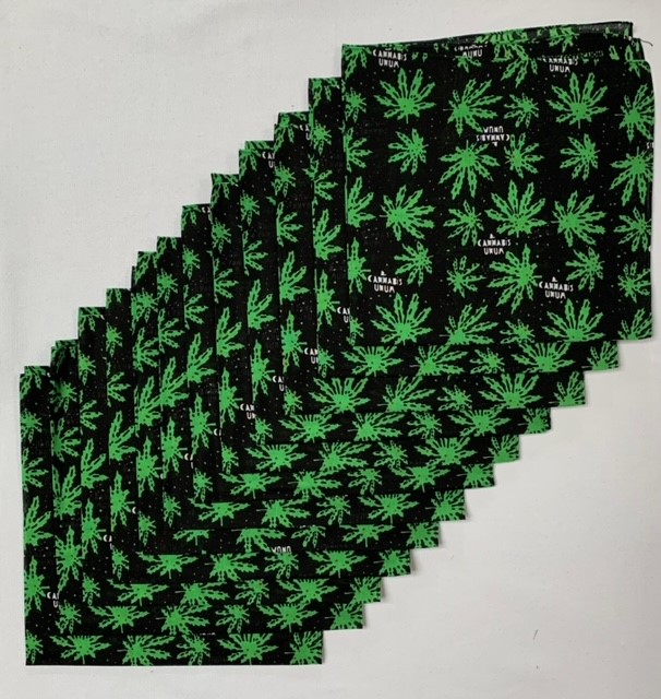 Cannabis Marijuana Bandanas 12 Pack 22" x 22" - 100% Cotton