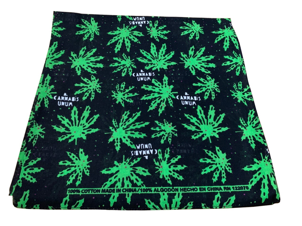Cannabis Marijuana Bandana 22" x 22" - 100% Cotton