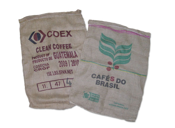 28" x 40" Used Coffee Bags Burlap - Click Image to Close