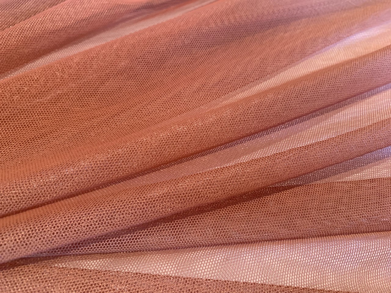 60" Copper Power Mesh Fabric 80% Poly 20% Spandex Per Yard