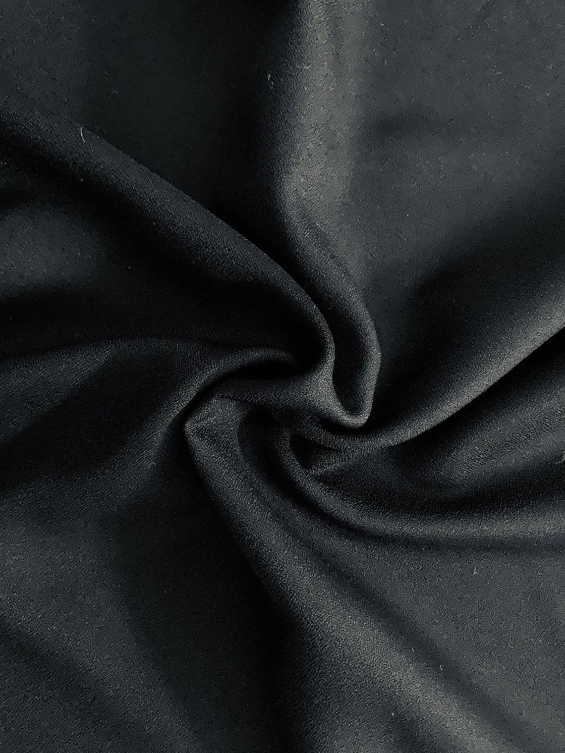Black Crepe Fabric - 60" by the yard (100% polyester) - Click Image to Close
