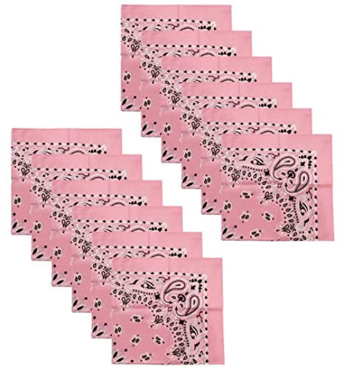 Made In USA Paisley Bandanas – 3-Pack – Unisex – Various Colors