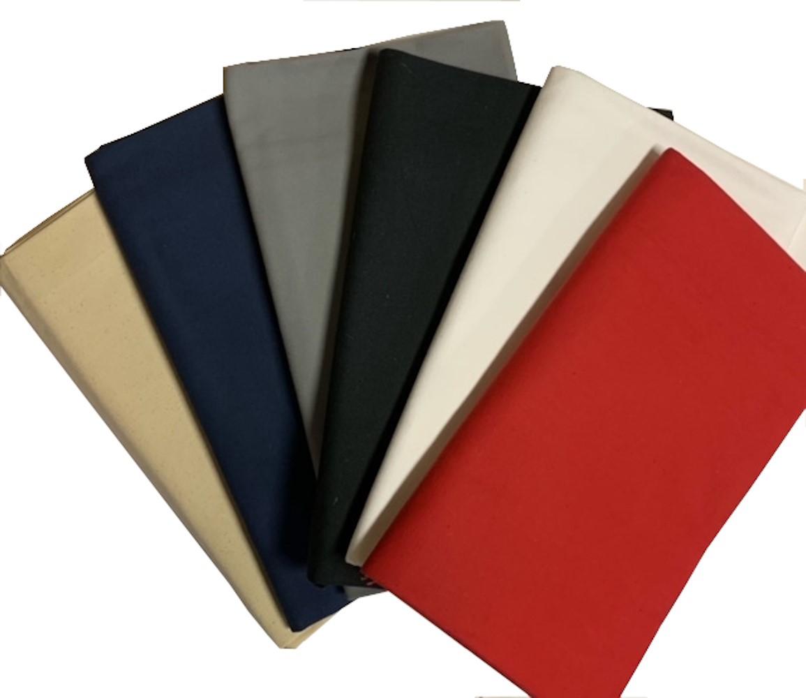 60" Duck Cloth Assorted 6 PK - 100% Cotton 2 Yards Of Each Color - Click Image to Close