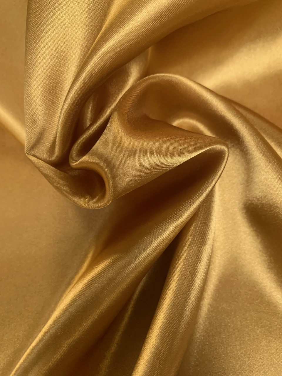 58/60" Deep Gold Charmeuse Satin Fabric By The Yard