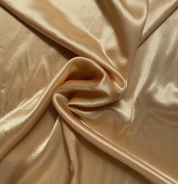 58/60 Gold Crepe Back Satin Fabric By The Yard - 100% Polyester - Click Image to Close