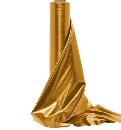 (image for) Gold Foil Metallic Spandex Fabric - Approximately 95 Yards On Roll
