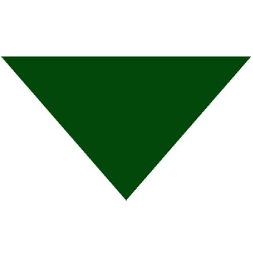 Green Triangle Bandana 22" x 22" x 30"