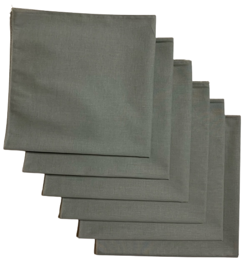 Made in the USA Solid Grey Bandanas 6 Pk, 22" x 22" Cotton