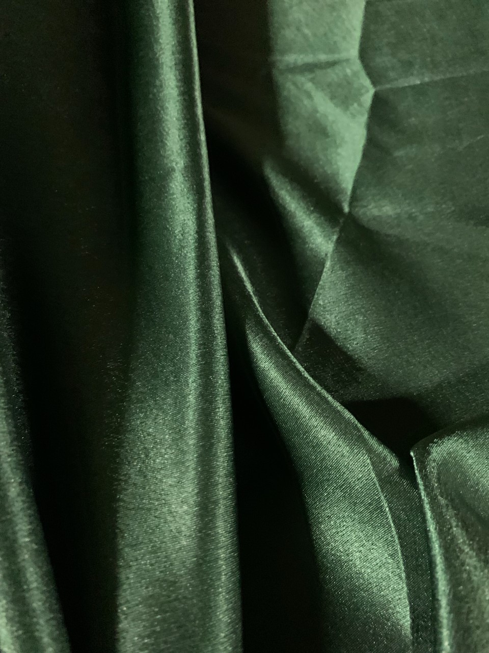 58/60 Hunter Green Crepe Back Satin Fabric BTY - 100% Polyester - Click Image to Close