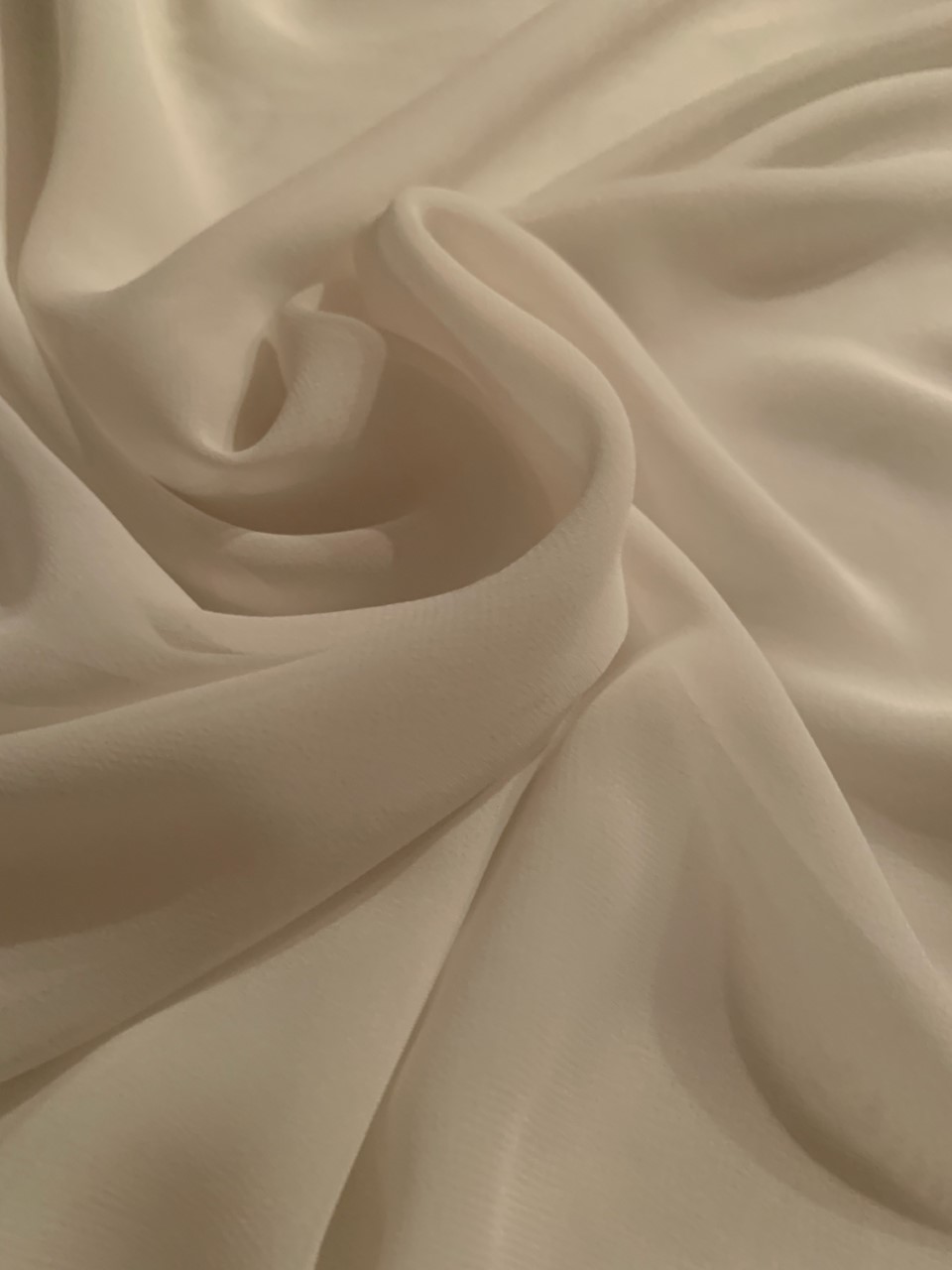 58" Ivory Chiffon Fabric By The Yard - Polyester