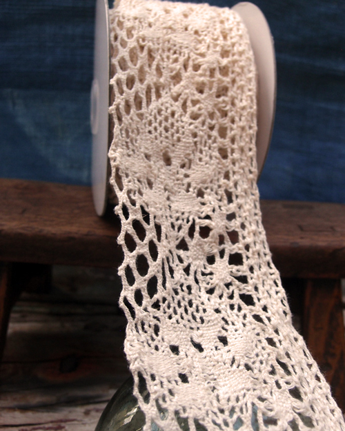 2 3/4" x 10 Yd Ivory Crochet Ribbon