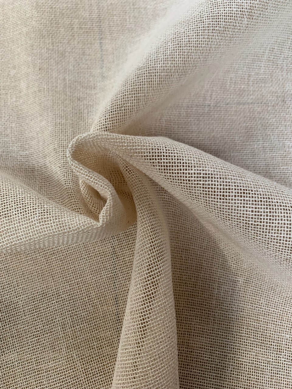 60" Natural Osnaburg By The Yard - Sheer Weave 100% Cotton